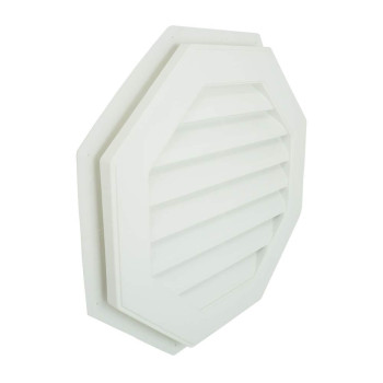 Suntown 22 Octagon Functional Gable Vent With Screen 2 Piece Construction White