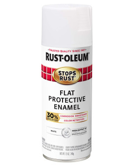 Rustoleum 338946 Stops Rust Advanced Spray Paint Flat White 12 Ounce Pack Of 1