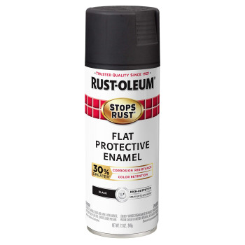 Rustoleum 338948 Stops Rust Advanced Spray Paint Flat Black 12 Ounce