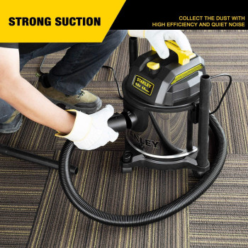 Stanley 4 Gallon Wet Dry Vacuum 4 Peak Hp Stainless Steel 3 In 1 Shop Vacuum Blower With Powerful Suction Vacuum For Job Site