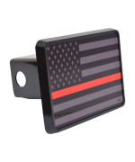 Rogue River Tactical Subdued Thin Red Line Flag Trailer Hitch Cover Plug Us Fire Fighter Truck Department Fd