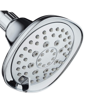 Aquadance Chrome Hot Oval Square Style 6Setting Highpressure Luxury Shower Head Angle Adjustable Solid Brass Connection Nut