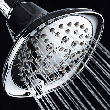 Aquadance Chrome Hot Oval Square Style 6Setting Highpressure Luxury Shower Head Angle Adjustable Solid Brass Connection Nut