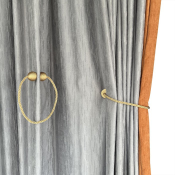 Melaluxe 6 Pack Magnetic Curtain Tiebacks Decorative Curtain Holdbacks For Window D Cor Gold