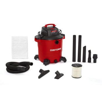 Craftsman Cmxevbe17596 20 Gallon 65 Peak Hp Wetdry Vac Heavyduty Shop Vacuum With Attachments