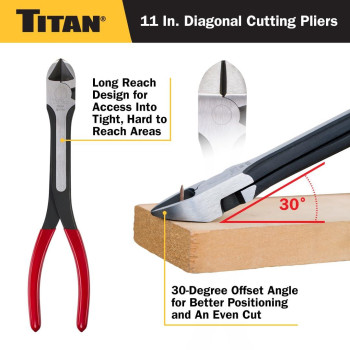 Titan 60780 11Inch Diagonal Cutting Pliers