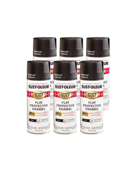 Rustoleum 3389486Pk Stops Rust Advanced Spray Paint 12Ounce Flat Black Pack Of 6