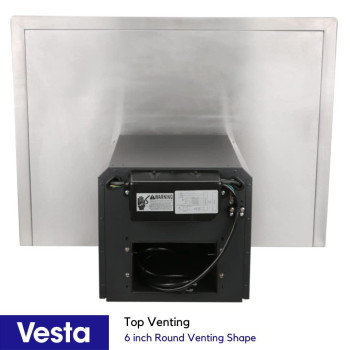 Vesta Copenhagen 800Cfm 36 Stainless Steel Wall Mounted Range Hood With 6 Speeds Touchgesture Control 6 Round Vent Baffle