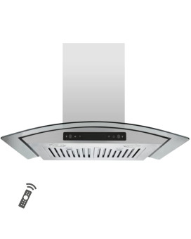 Vesta Amsterdam 800Cfm 36 Stainless Steel Wall Mounted Range Hood With Powerful Motor Touchgesture Control 6 Top Vent Baffle