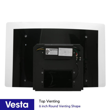 Vesta Amsterdam 800Cfm 36 Stainless Steel Wall Mounted Range Hood With Powerful Motor Touchgesture Control 6 Top Vent Baffle