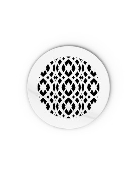 Saba Home Decor Air Vent Cover Grille Acrylic Plexiglass 4 Round Duct Opening 55 Round Overall White Finish Decorative Regi