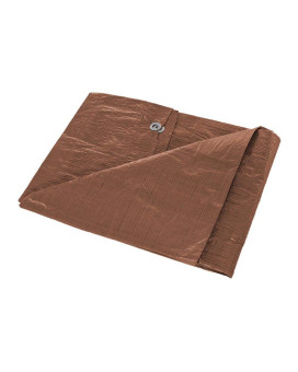 10 Feet X 12 Feet Waterproof Lightweight Brown Multipurpose Poly Tarp Woven Polyethylene