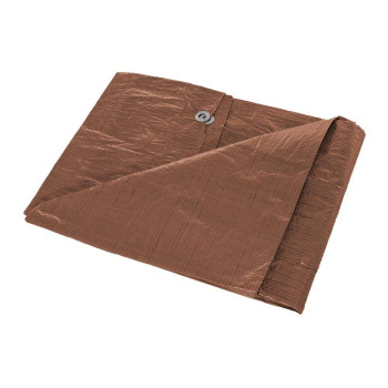 10 Feet X 12 Feet Waterproof Lightweight Brown Multipurpose Poly Tarp Woven Polyethylene