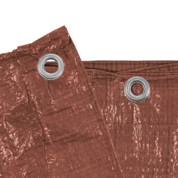 10 Feet X 12 Feet Waterproof Lightweight Brown Multipurpose Poly Tarp Woven Polyethylene