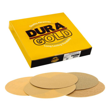 Duragold Premium 40 80 120 220 320 Grit 8 Gold Psa Sanding Discs 2 Each 10 Total Self Adhesive Stickyback Sandpaper D