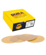 Duragold Premium 320 Grit 6 Gold Hook Loop No Hole Sanding Discs For Da Sanders Box Of 50 Sandpaper Finishing Discs F