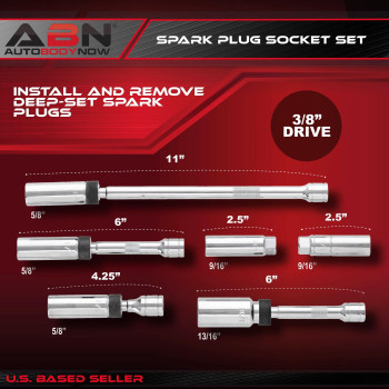 Abn Spark Plug Socket Set 6 Piece 38In Drive Magnetic Socket Extension Set Spark Plug Removal Tool Set