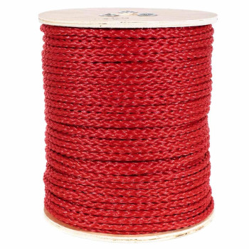 Hollow Braid Polypropylene Rope 38 Inch 500 Feet Red Barrier Rope Trail Marking Crowd Control Golf Courses