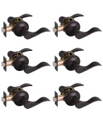 Gobrico Wave Passage Levers For Hallcloset Oil Rubbed Bronze Finish 6 Pack