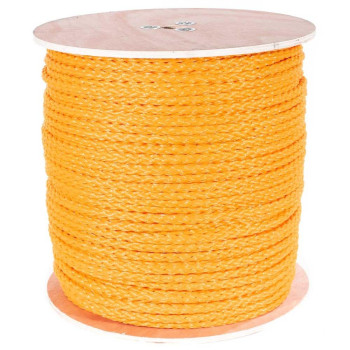 Hollow Braid Polypropylene Rope 12 Inch 1000 Feet Yellow Barrier Rope Trail Marking Crowd Control Golf Courses