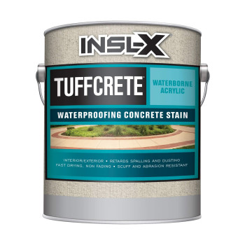 Inslx Cst231009A01 Tuffcrete Waterborne Acrylic Concrete Stain Paint 1 Gallon Light Gray 128 Fl Oz Pack Of 1