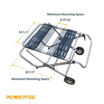 Powertec Table Saw Stand With Wheels Portable Table Saw Stand W 330Lbs Load Capacity Foldable Design For Easy Storage In Gara