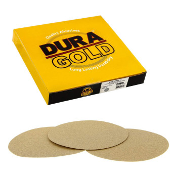 Duragold Premium 8 Gold Psa Sanding Discs 80 Grit Box Of 10 Self Adhesive Stickyback Sandpaper For Da Sander Finishing