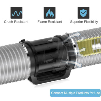 Honguan 4 Insulated Flexible Duct 8 Ft Noise Reducer Hose Insulated Duct For Exhaust Fan Ductwork Insulation Heating Co