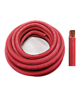 Wni 2 Gauge 40 Feet Red 2 Awg Ultra Flexible Welding Battery Copper Cable Wire Made In The Usa Car Inverter Rv Solar