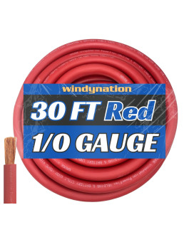 Wni 10 Gauge 30 Feet Red 10 Awg Ultra Flexible Welding Battery Copper Cable Wire Made In The Usa Car Inverter Rv Solar