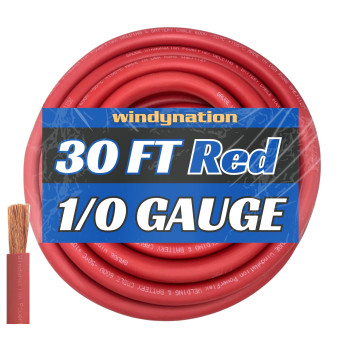 Wni 10 Gauge 30 Feet Red 10 Awg Ultra Flexible Welding Battery Copper Cable Wire Made In The Usa Car Inverter Rv Solar