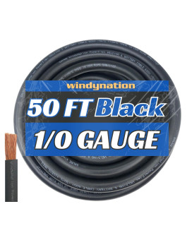 Wni 10 Gauge 50 Feet Black 10 Awg Ultra Flexible Welding Battery Copper Cable Wire Made In The Usa Car Inverter Rv Sola