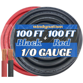 Wni 10 Gauge 100 Feet Black 100 Feet Red 10 Awg Ultra Flexible Welding Battery Copper Cable Wire Made In The Usa Car Inve