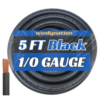 Wni 10 Gauge 5 Feet Black 10 Awg Ultra Flexible Welding Battery Copper Cable Wire Made In The Usa Car Inverter Rv Solar