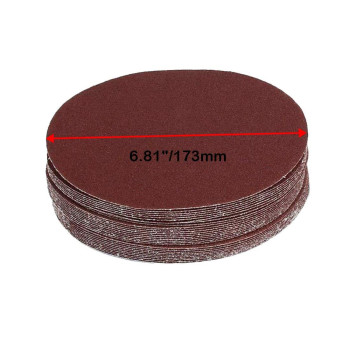 Biaungdo 30 Pcs 7Inch Sandpapers Sand Discs Hook And Loop Grinding Polishing For Random Orbit Sander 60 Grit