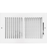 Hbw 10X 6 Duct Opening Size 2Way Stamped Face Steel Ceilingsidewall Air Supply Register Vent Cover Actual Outside Di