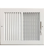 Hbw 10X 8 Duct Opening Size 2Way Stamped Face Steel Ceilingsidewall Air Supply Register Vent Cover Actual Outside Di