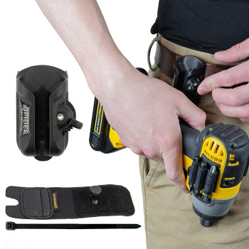 Spider Tool Holster Set Self Locking Quick Draw Belt Holster Clip Elastic Tool Grip Improve The Way You Carry Your Power