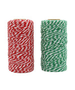 Tenn Well Bakers Twine 656 Feet 2 Rolls Christmas Twine String Ribbon For Gift Wrapping Pastry Boxes Tying Festival Decoratio