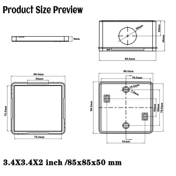 Sunnyglade Abs Plastic Electrical Junction Box Ip55 Waterproof Universal Outlet Box Durable Outdoor Electrical Gang Box White 3