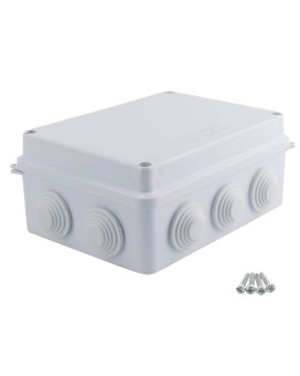 Sunnyglade Abs Plastic Electrical Junction Box Ip65 Waterproof Universal Outlet Box Durable Outdoor Electrical Gang Box White 5