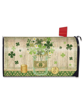 Briarwood Lane Lucky Clovers St Patricks Day Magnetic Mailbox Cover Shamrocks Standard