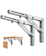 Folding Shelf Brackets Heavy Duty Stainless Steel Collapsible Shelf Bracket For Bench Table Space Saving Diy Bracket Max Loa