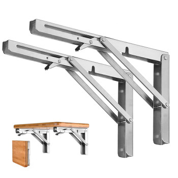 Folding Shelf Brackets Heavy Duty Stainless Steel Collapsible Shelf Bracket For Bench Table Space Saving Diy Bracket Max Loa