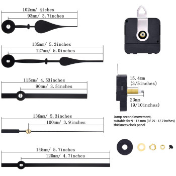 High Torque Long Shaft Clock Movement Mechanism Wall Quartz Clock Mechanism Kit With 2 Different Pairs Of Hands Clock Diy Repair