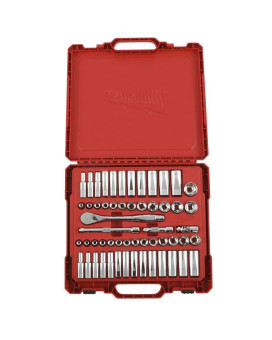 Milwaukee 38 In Drive Saemetric Ratchet And Socket Mechanics Tool Set 56Piece