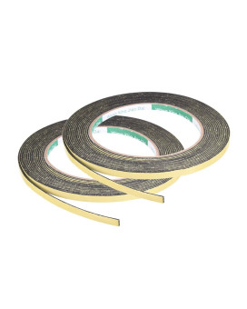 Uxcell Sealing Foam Tape 5Mm Wide 1Mm Thick 5M164Ft Long Self Adhesive Weather Strip For Window Door Insulation Pack Of 2