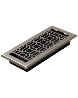 Decor Grates Ngh410Nkl New Gothic Floor Register 4 X 10 Inches Plated Nickel