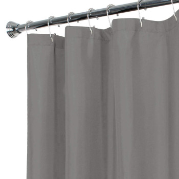 Maytex Weighted Hem Grey 70 X 72 Inches Water Repellent Fabric Shower Liner 70 X 72