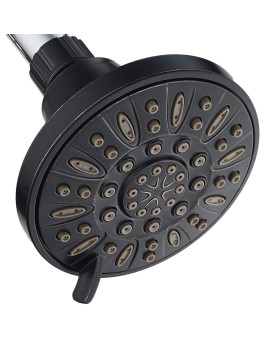 Aquadance Oil Rubbed Bronze High Pressure 6Setting 4 Shower Head Angle Adjustable Anticlog Showerhead Jets Toolfree Ins